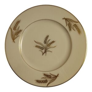Vtg Lenox Harvest Wheat R441 8.25" Salad Dessert Plate Gold Trim USA